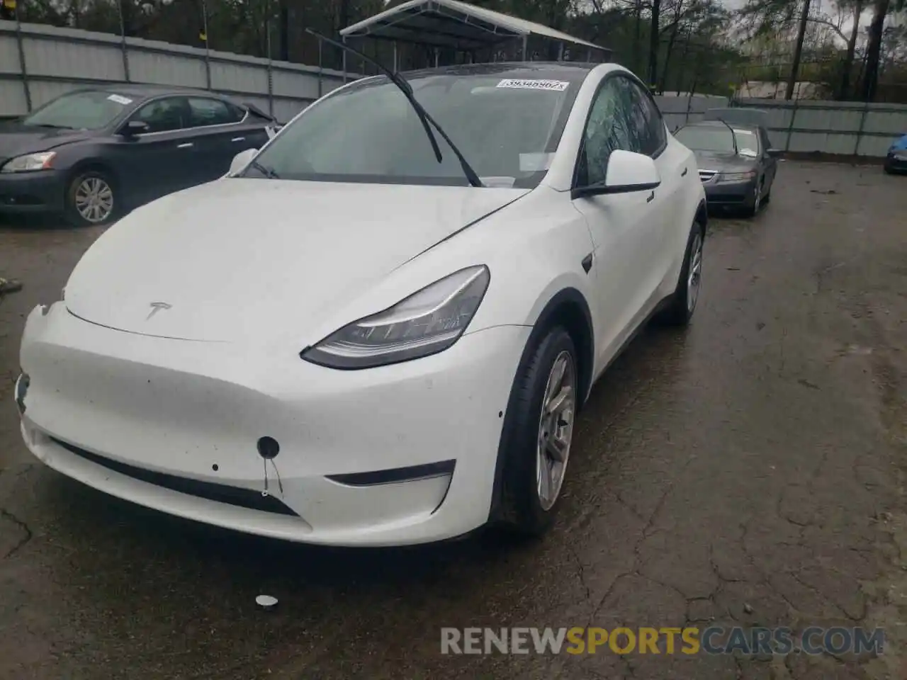 2 Фотография поврежденного автомобиля 5YJYGDEE6LF032595 TESLA MODEL Y 2020