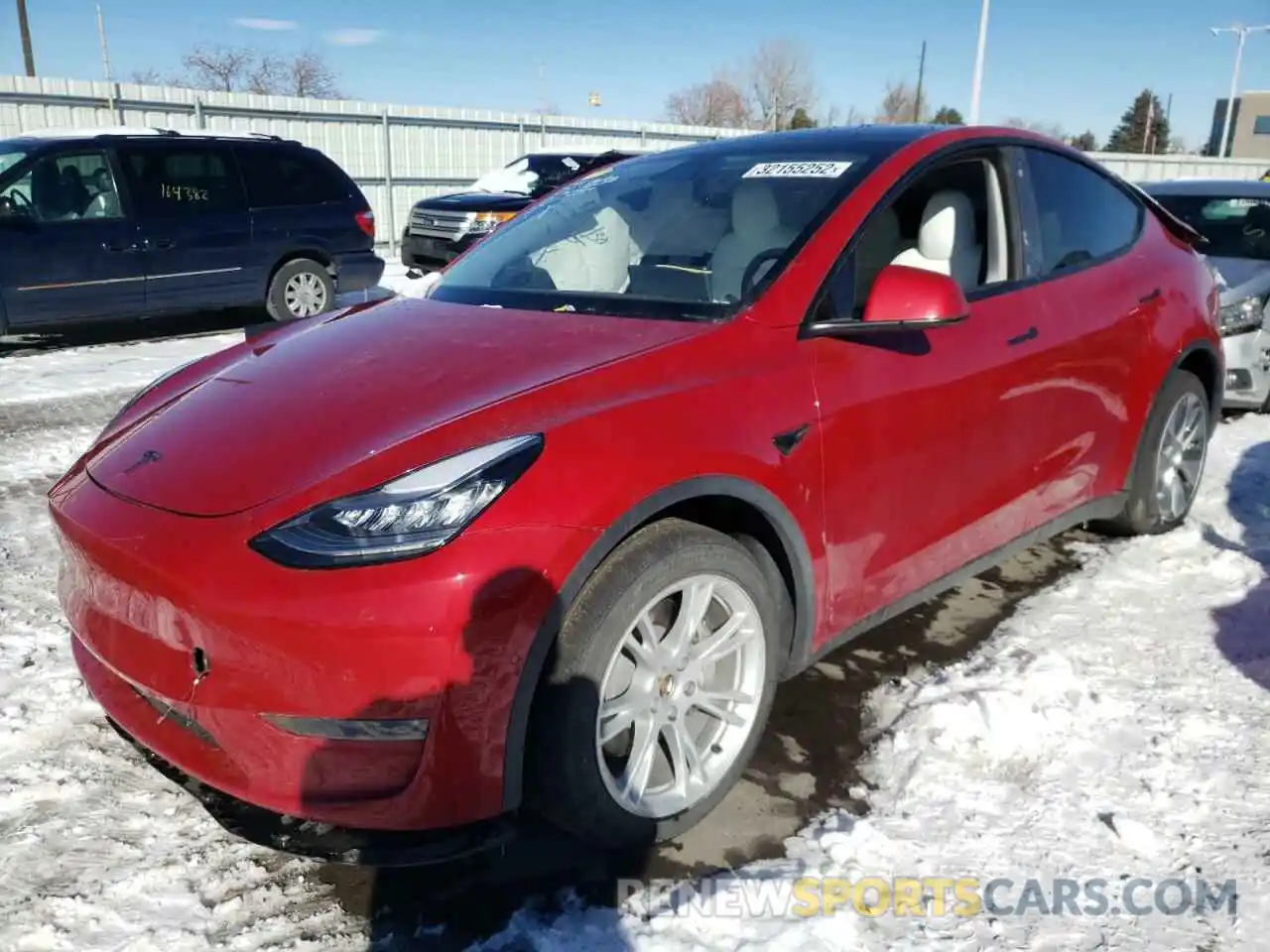 2 Photograph of a damaged car 5YJYGDEE6LF034640 TESLA MODEL Y 2020