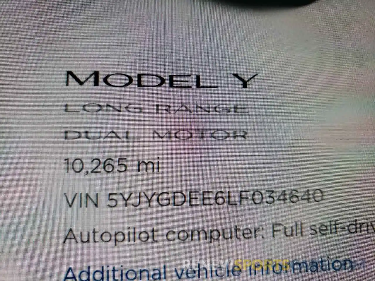 8 Photograph of a damaged car 5YJYGDEE6LF034640 TESLA MODEL Y 2020