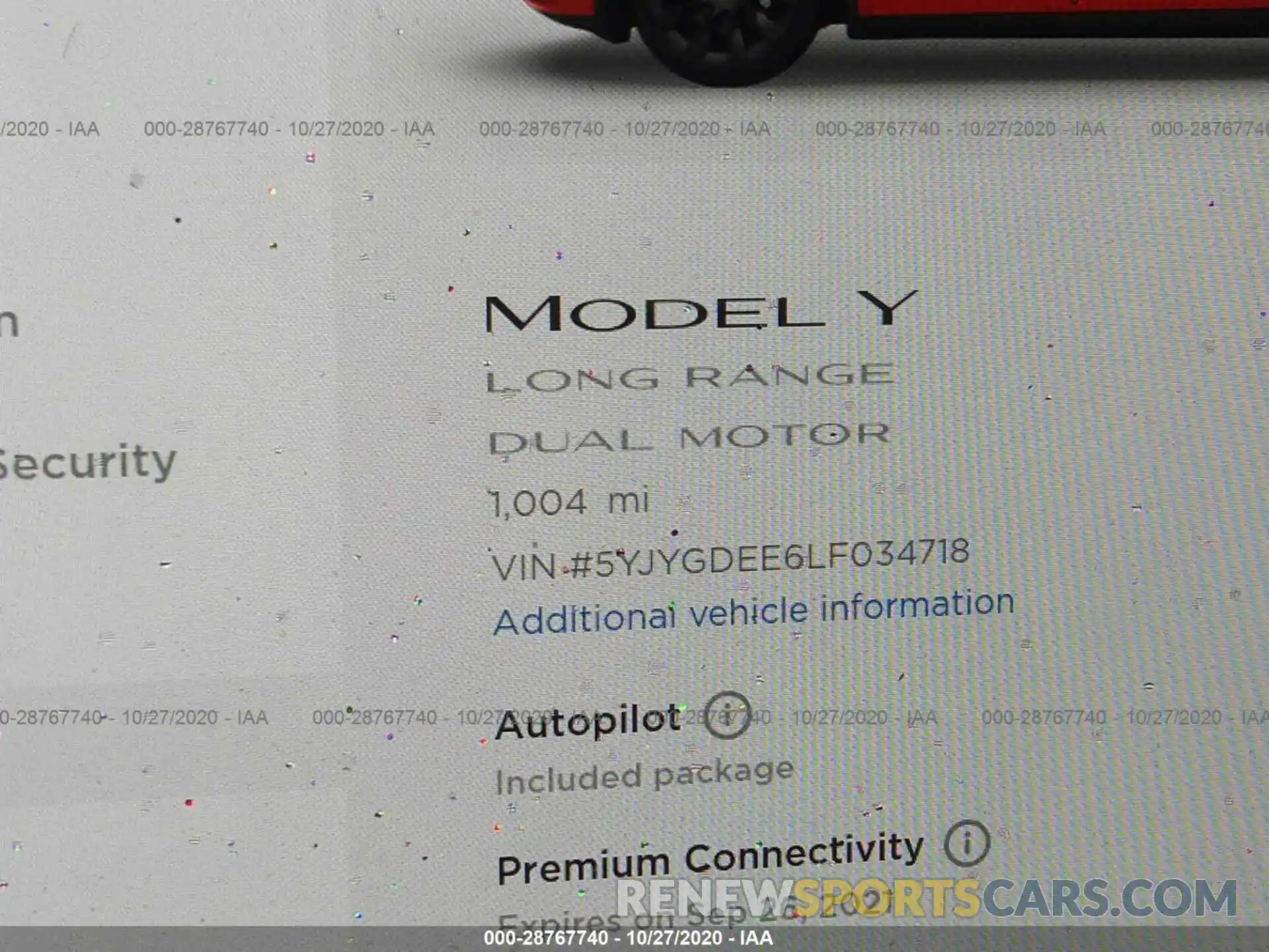 7 Photograph of a damaged car 5YJYGDEE6LF034718 TESLA MODEL Y 2020