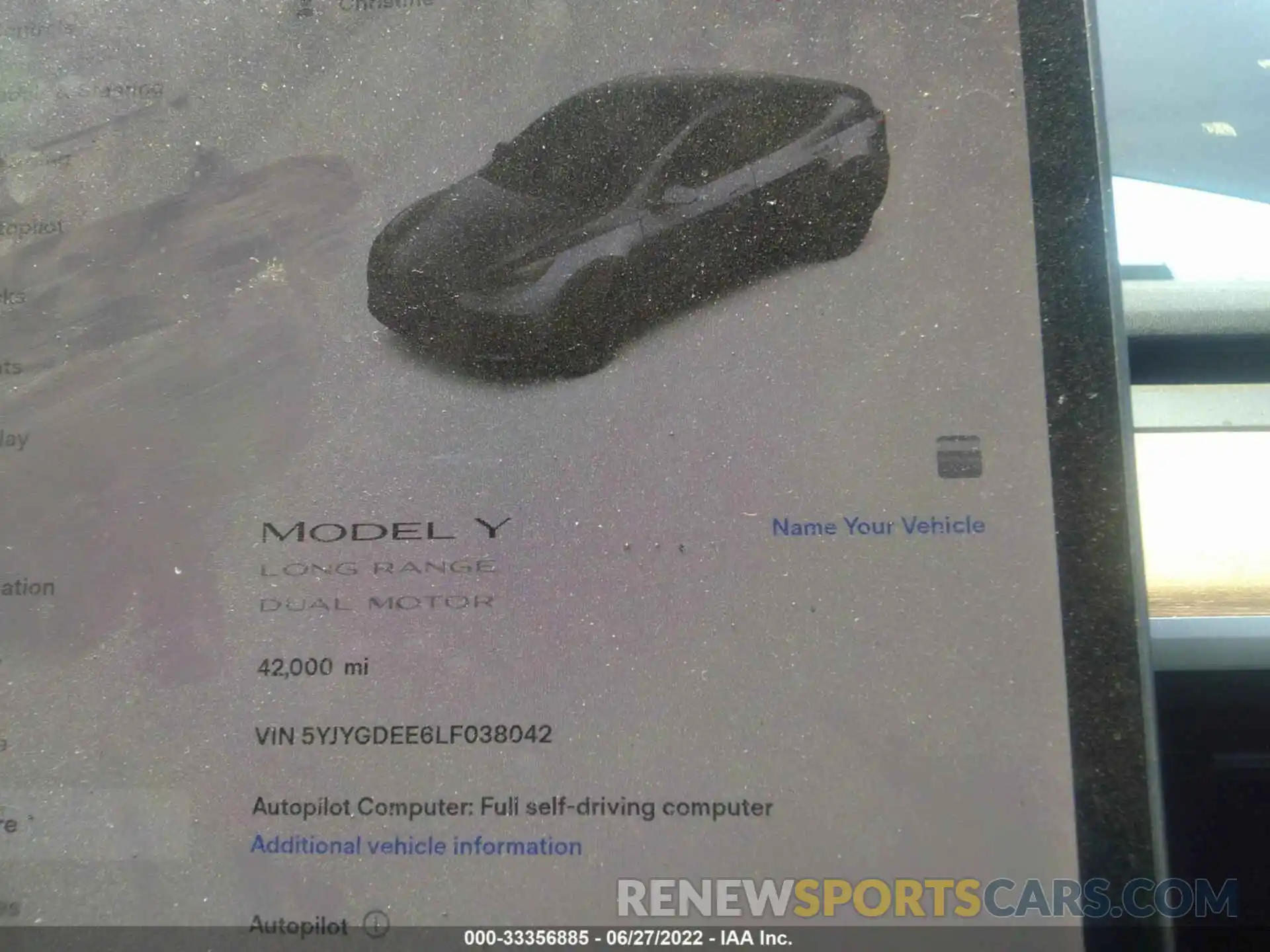 7 Photograph of a damaged car 5YJYGDEE6LF038042 TESLA MODEL Y 2020