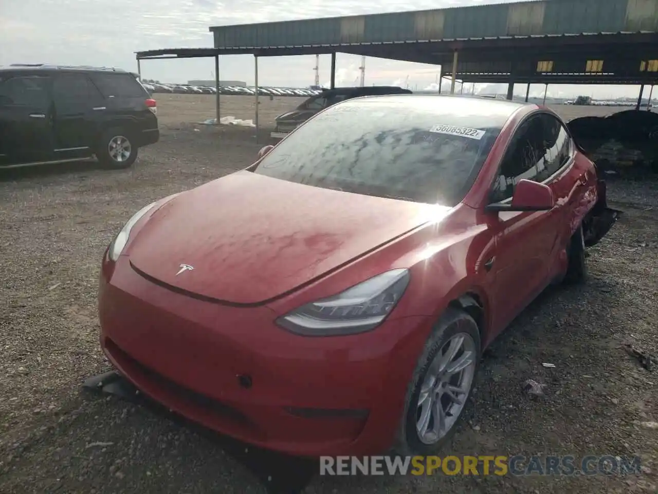 2 Photograph of a damaged car 5YJYGDEE6LF044004 TESLA MODEL Y 2020