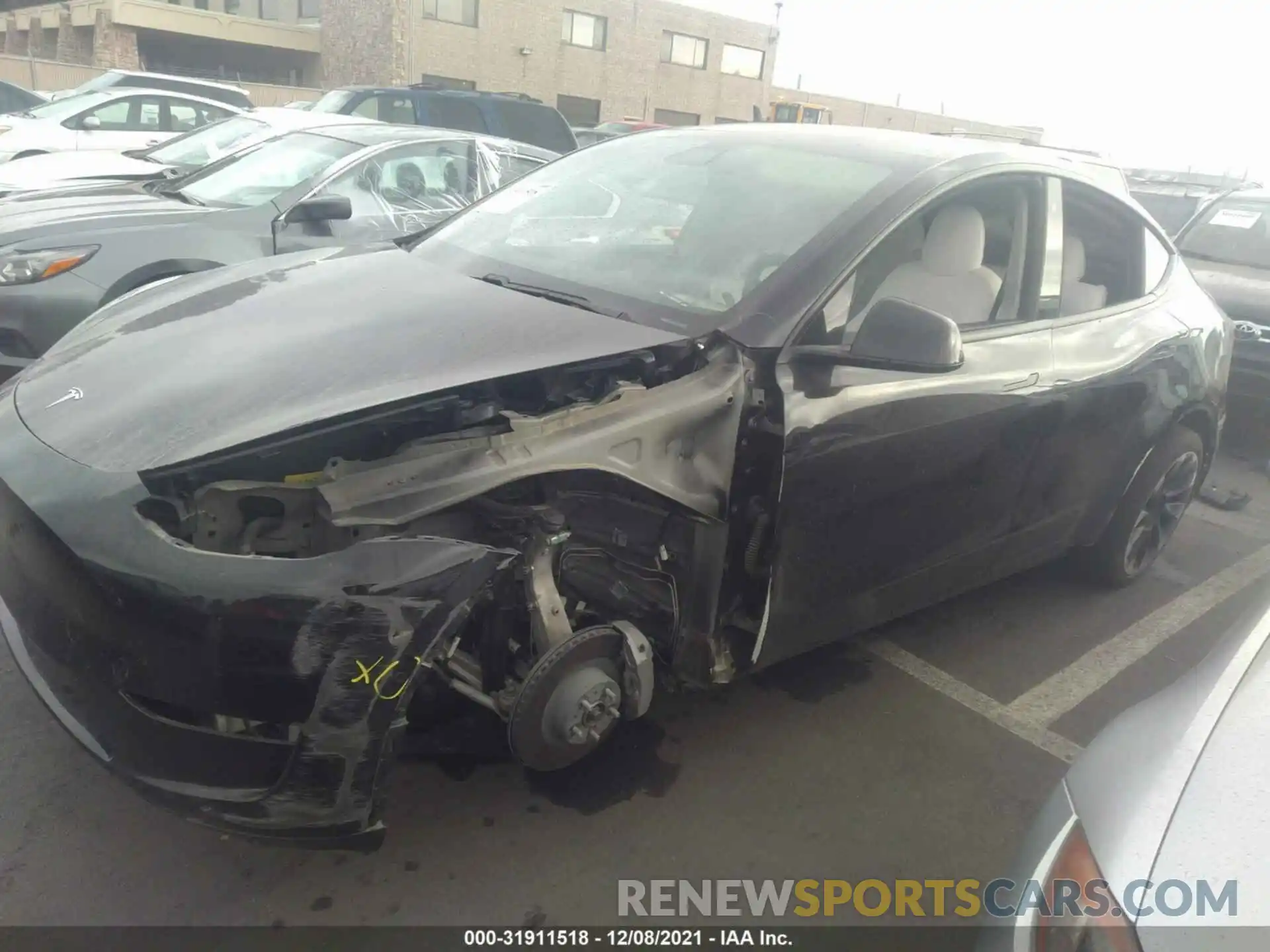 2 Photograph of a damaged car 5YJYGDEE6LF046464 TESLA MODEL Y 2020