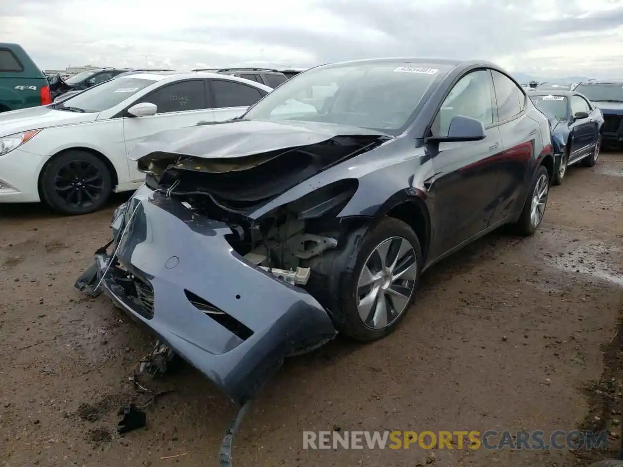 2 Photograph of a damaged car 5YJYGDEE6LF050269 TESLA MODEL Y 2020