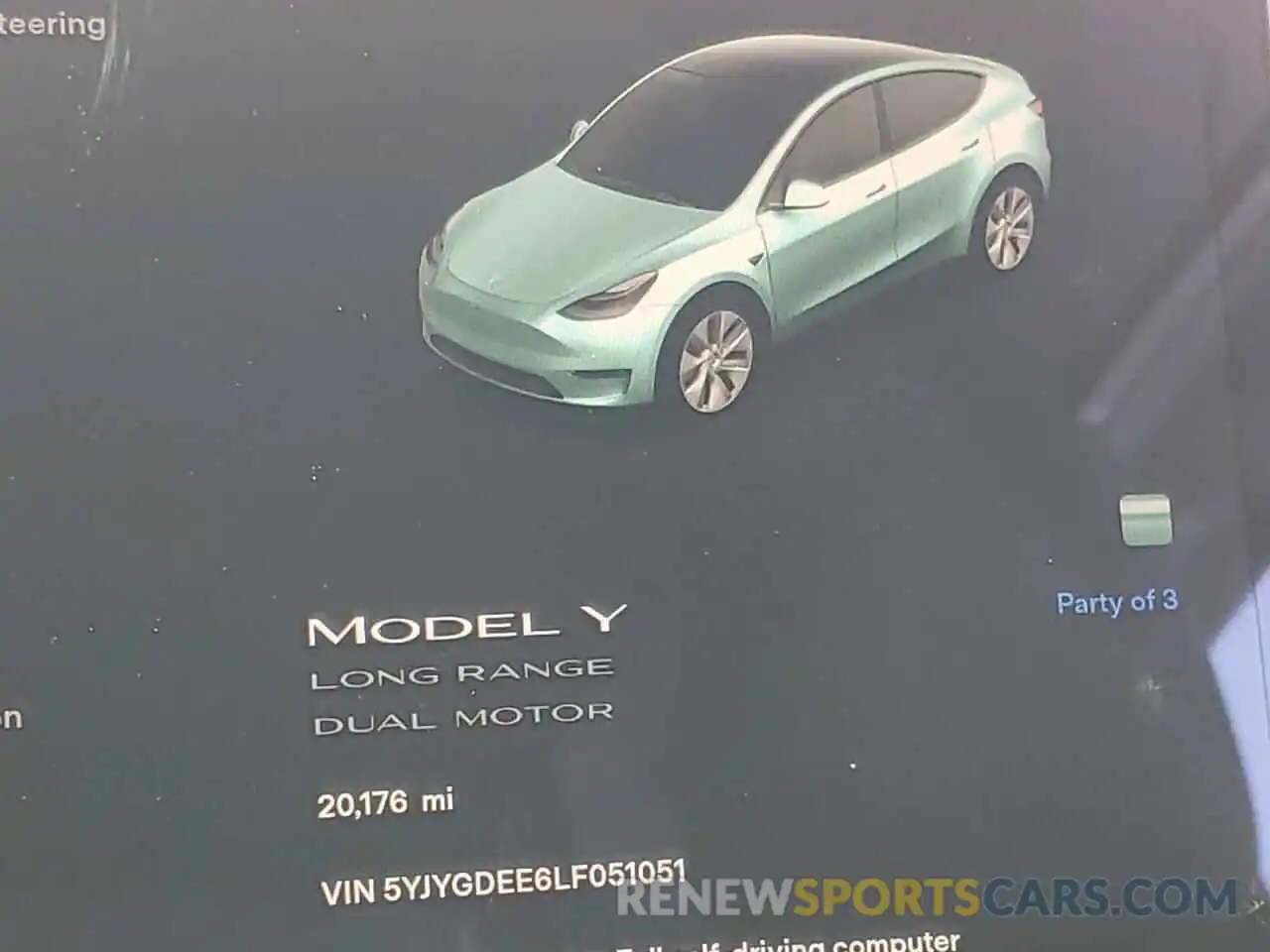 8 Фотография поврежденного автомобиля 5YJYGDEE6LF051051 TESLA MODEL Y 2020