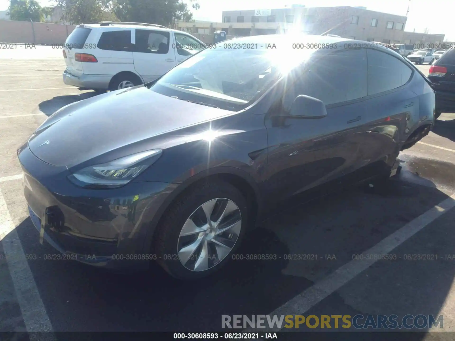 2 Photograph of a damaged car 5YJYGDEE6LF054094 TESLA MODEL Y 2020