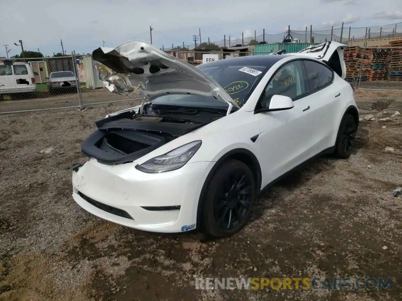 2 Фотография поврежденного автомобиля 5YJYGDEE6LF056749 TESLA MODEL Y 2020