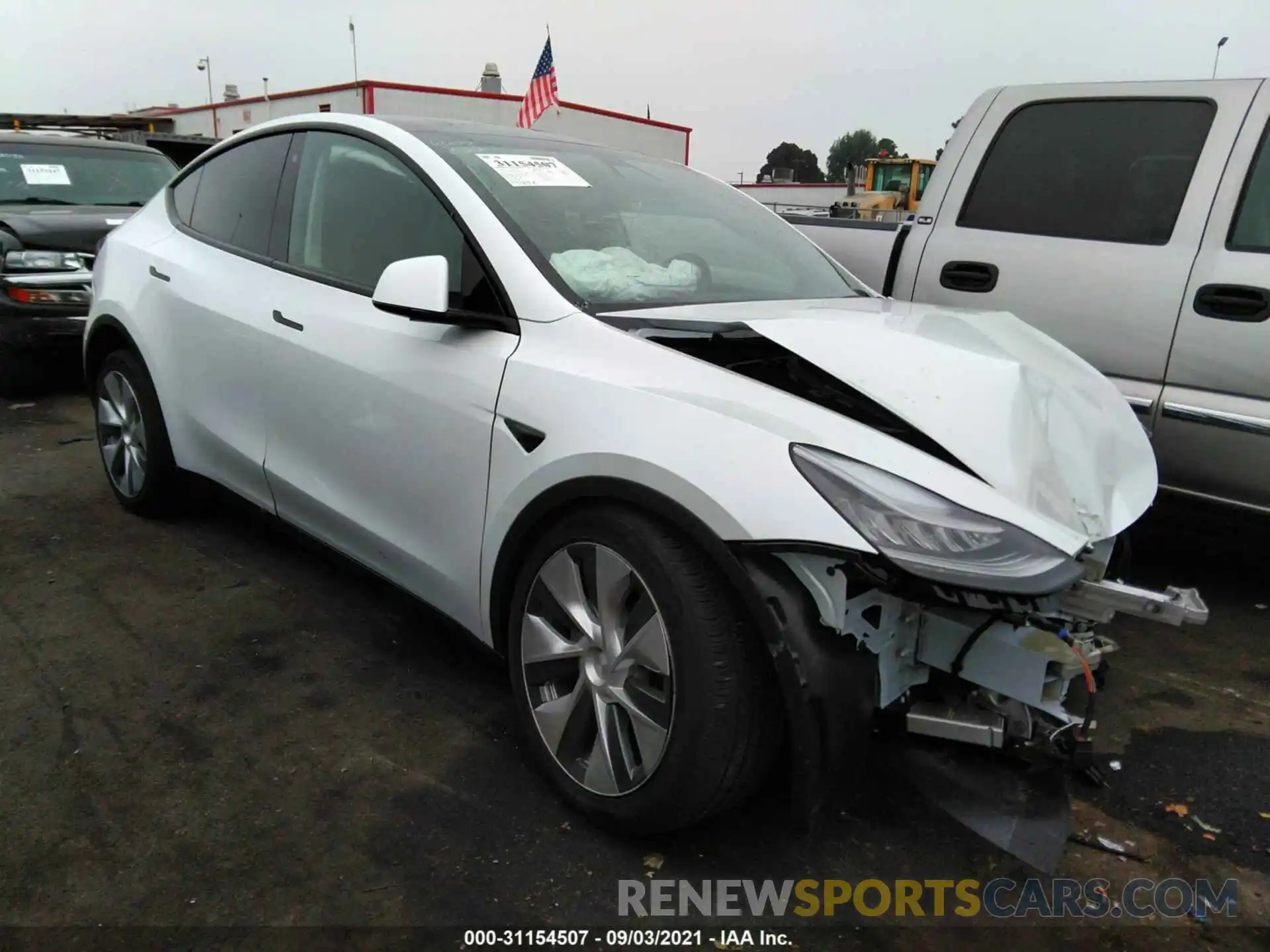 1 Photograph of a damaged car 5YJYGDEE6LF057870 TESLA MODEL Y 2020