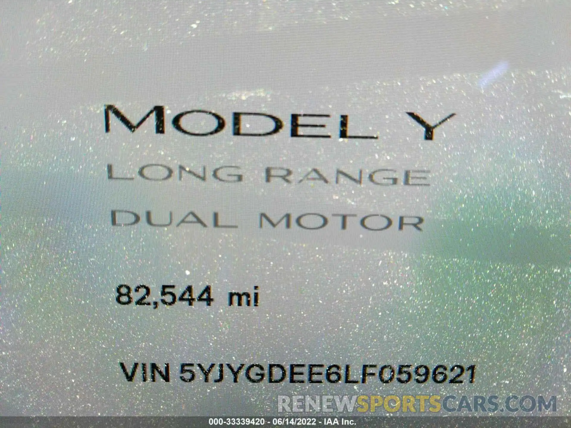 7 Photograph of a damaged car 5YJYGDEE6LF059621 TESLA MODEL Y 2020