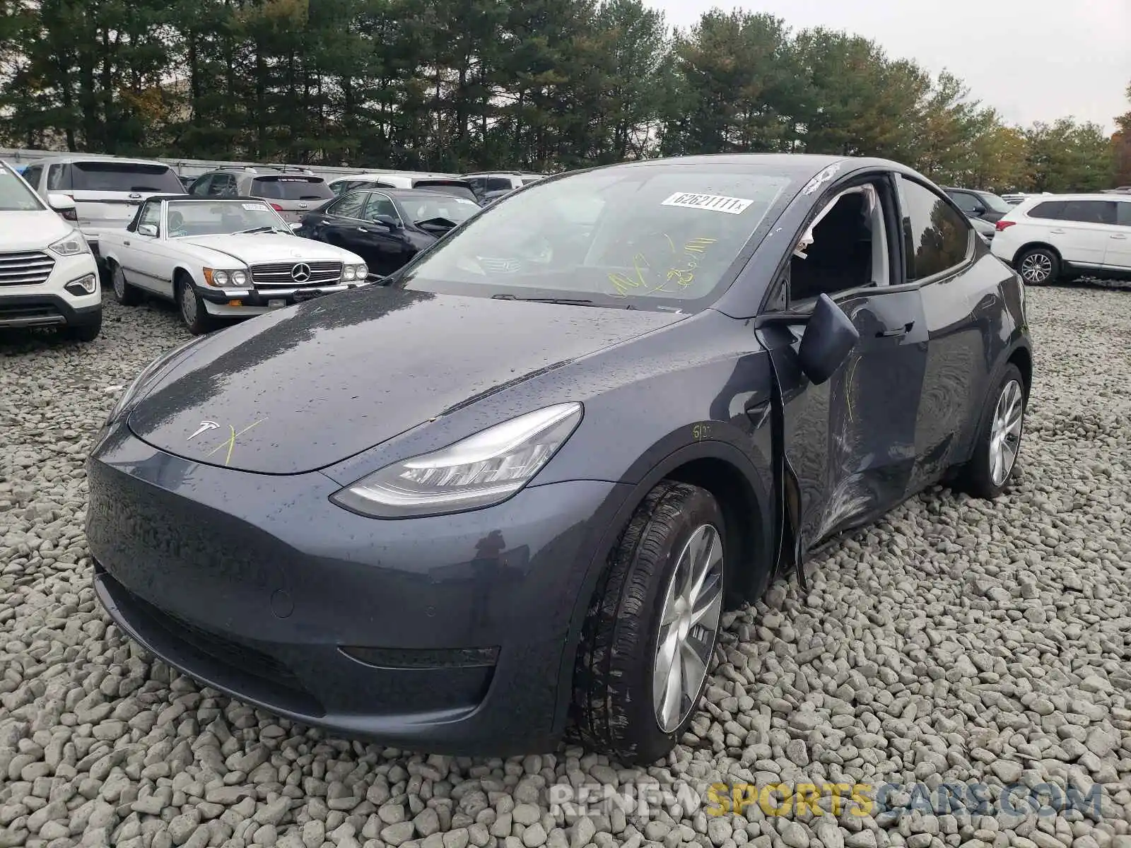 2 Photograph of a damaged car 5YJYGDEE7LF008967 TESLA MODEL Y 2020