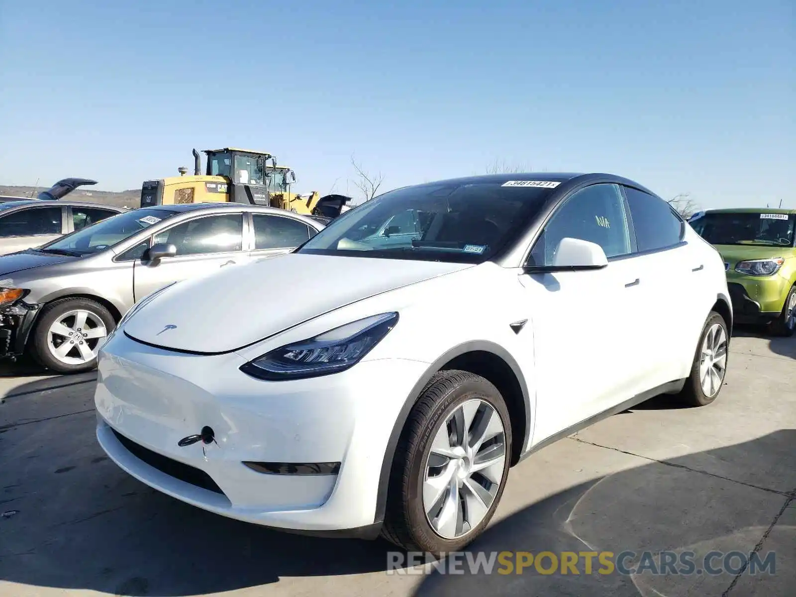 2 Photograph of a damaged car 5YJYGDEE7LF011786 TESLA MODEL Y 2020