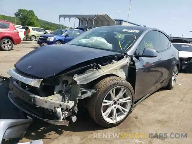 2 Photograph of a damaged car 5YJYGDEE7LF013229 TESLA MODEL Y 2020