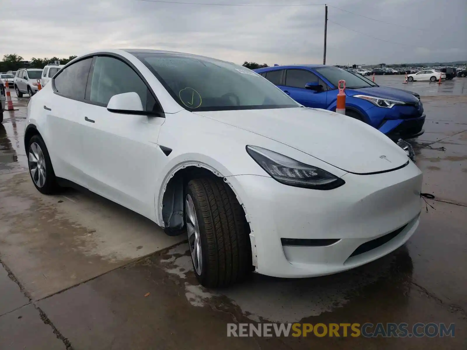 1 Фотография поврежденного автомобиля 5YJYGDEE7LF013294 TESLA MODEL Y 2020