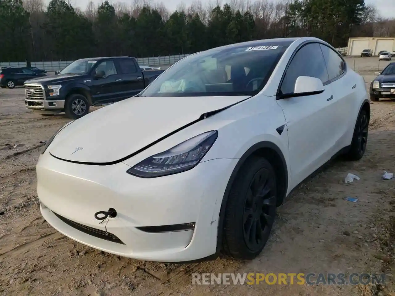 2 Photograph of a damaged car 5YJYGDEE7LF014588 TESLA MODEL Y 2020