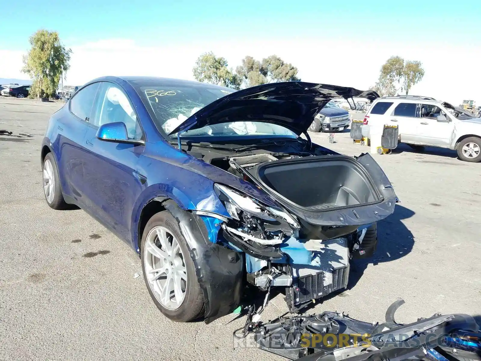 1 Photograph of a damaged car 5YJYGDEE7LF014767 TESLA MODEL Y 2020