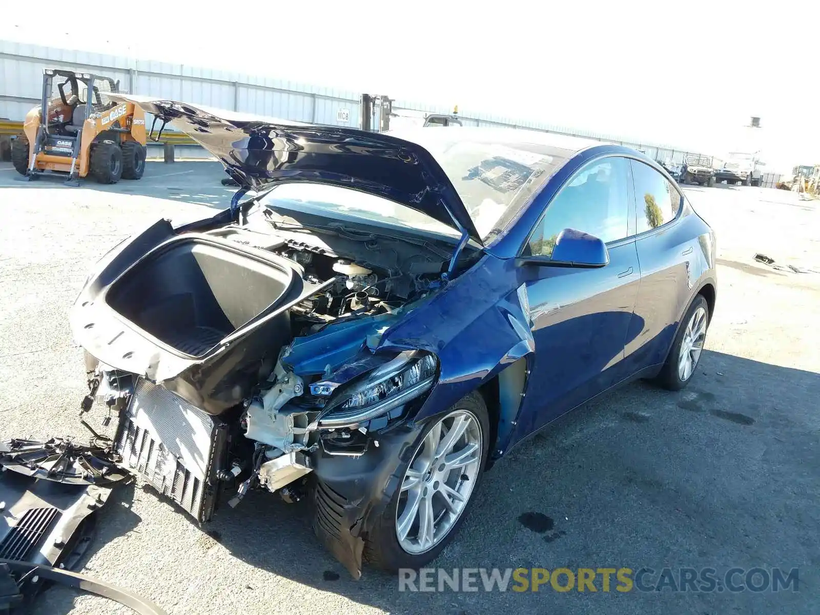 2 Photograph of a damaged car 5YJYGDEE7LF014767 TESLA MODEL Y 2020