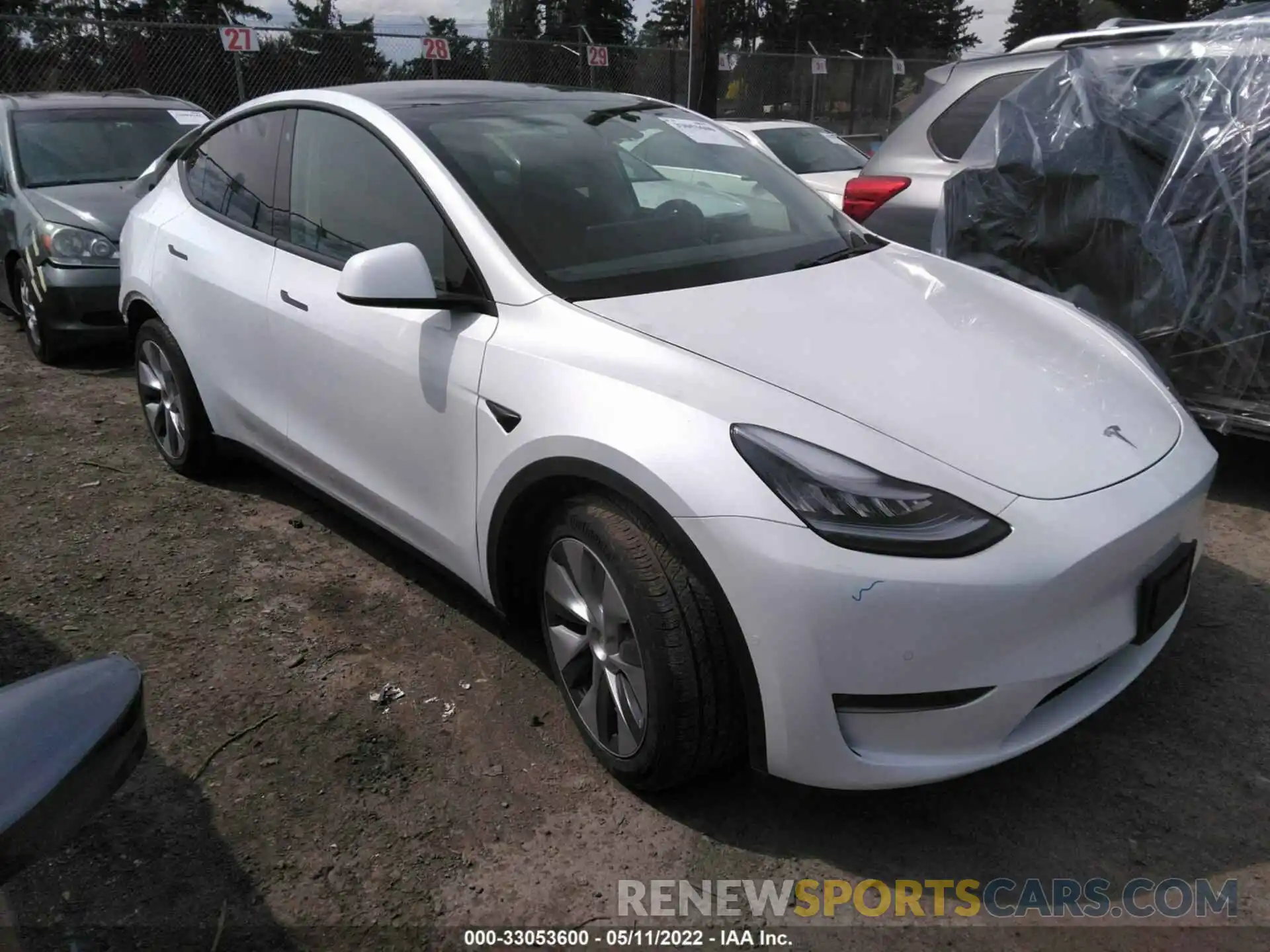 1 Photograph of a damaged car 5YJYGDEE7LF015160 TESLA MODEL Y 2020