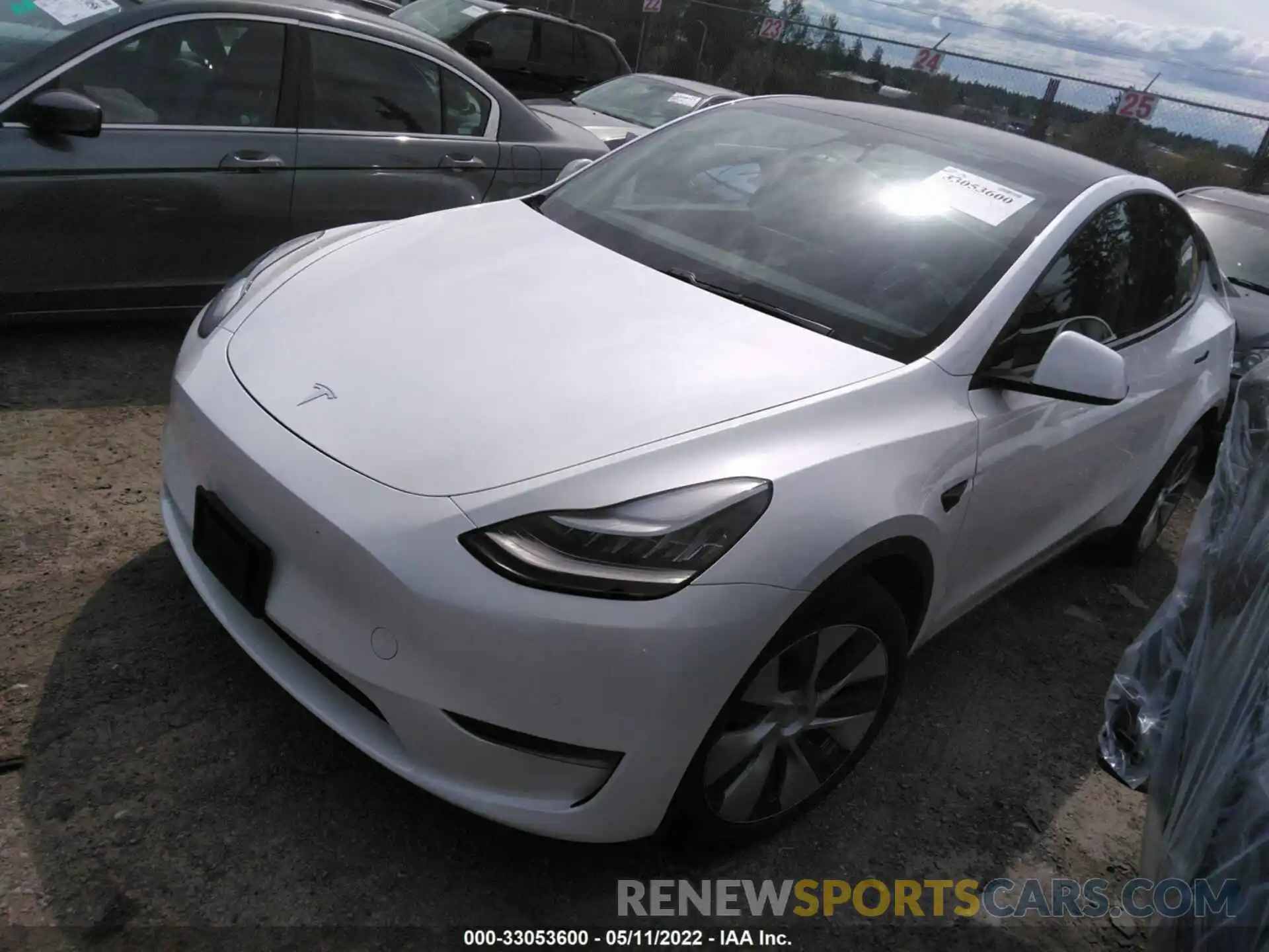 2 Photograph of a damaged car 5YJYGDEE7LF015160 TESLA MODEL Y 2020