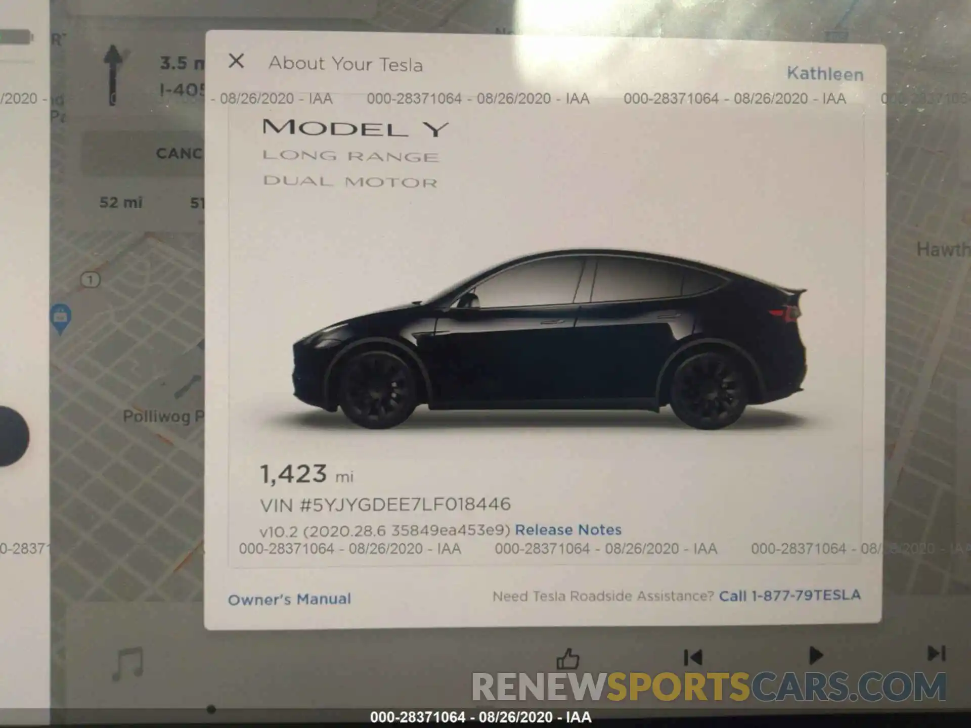 7 Фотография поврежденного автомобиля 5YJYGDEE7LF018446 TESLA MODEL Y 2020