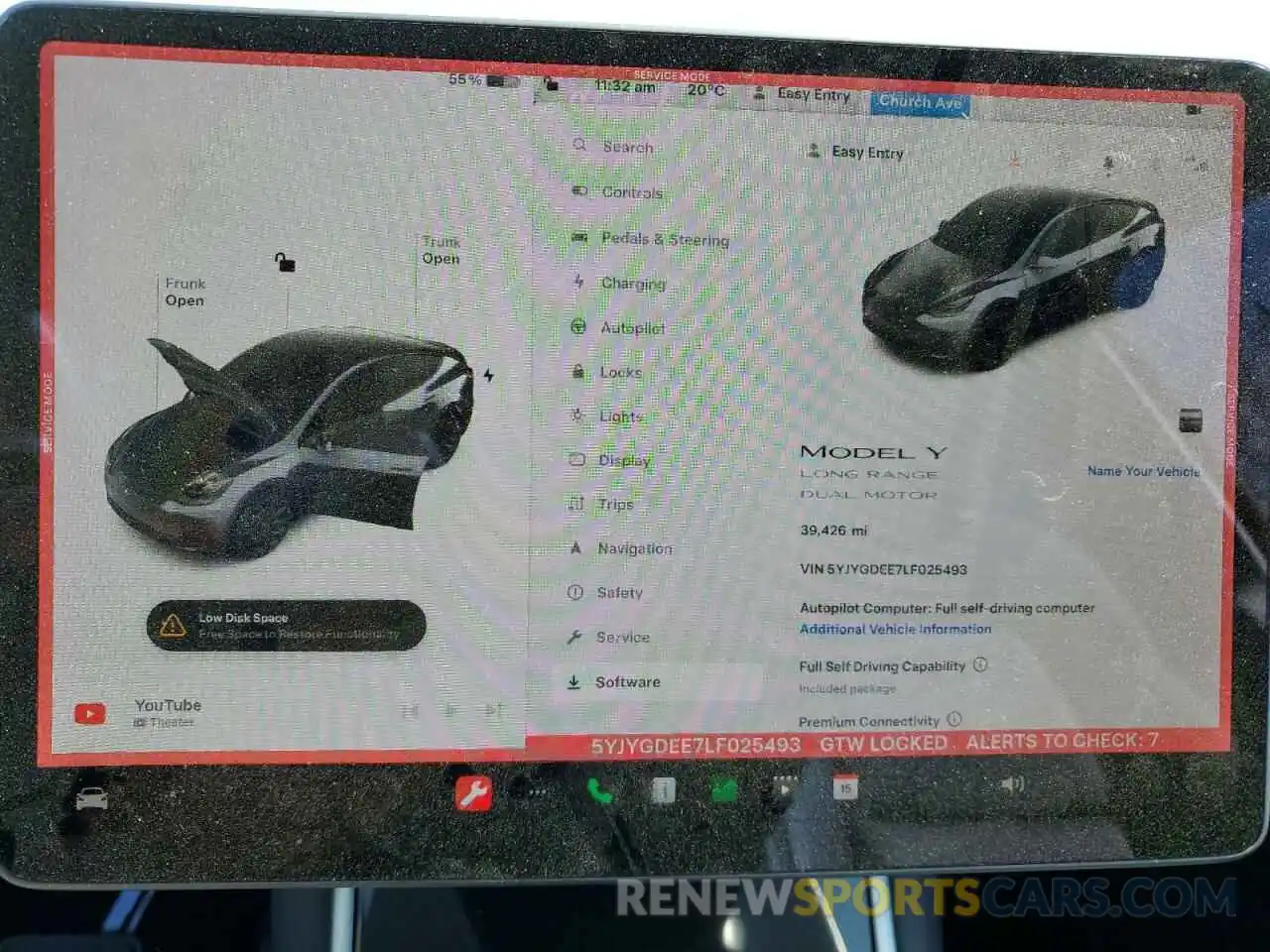 9 Photograph of a damaged car 5YJYGDEE7LF025493 TESLA MODEL Y 2020