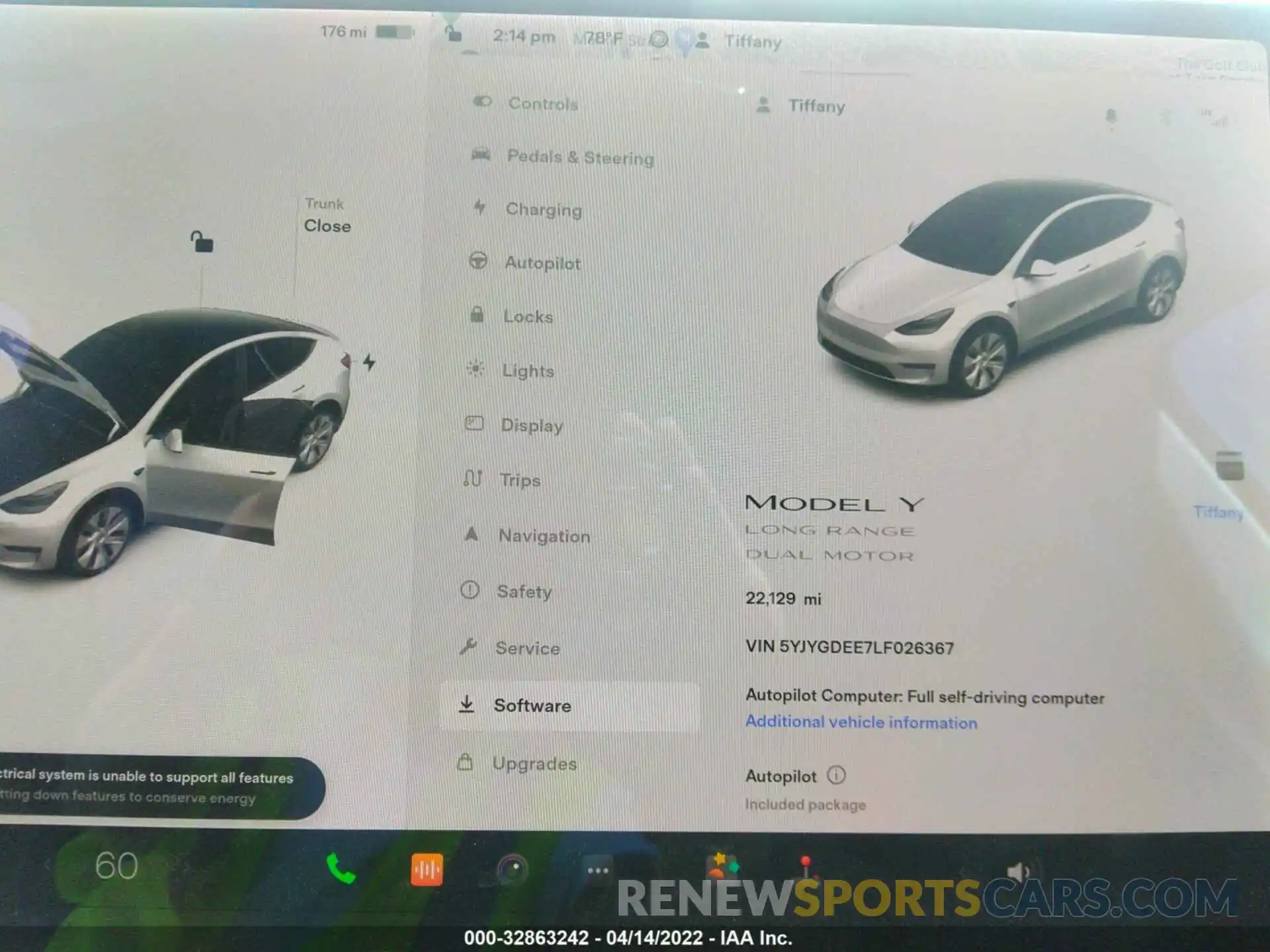 7 Photograph of a damaged car 5YJYGDEE7LF026367 TESLA MODEL Y 2020