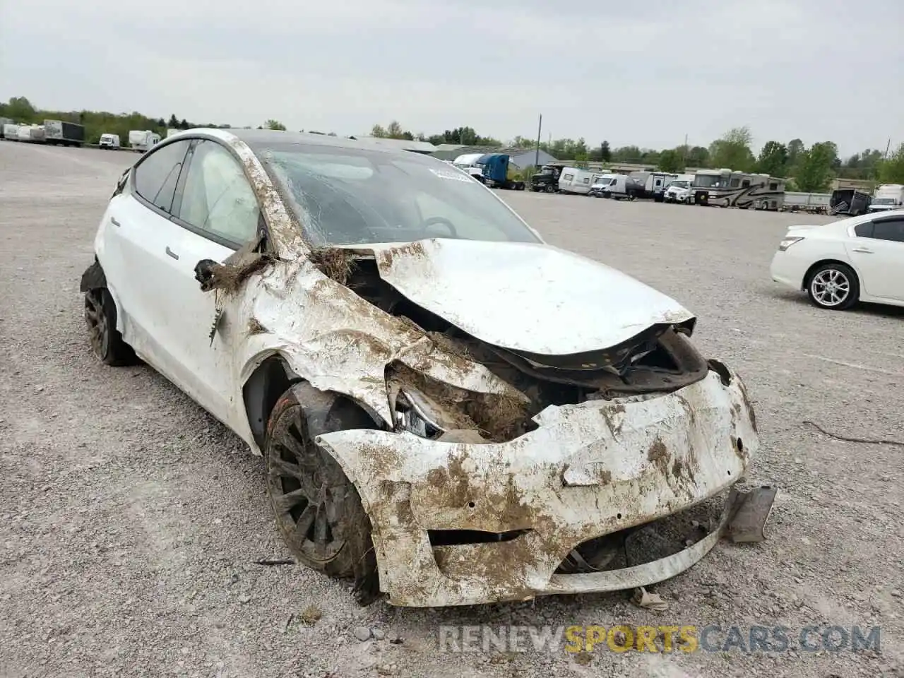 1 Photograph of a damaged car 5YJYGDEE7LF029396 TESLA MODEL Y 2020