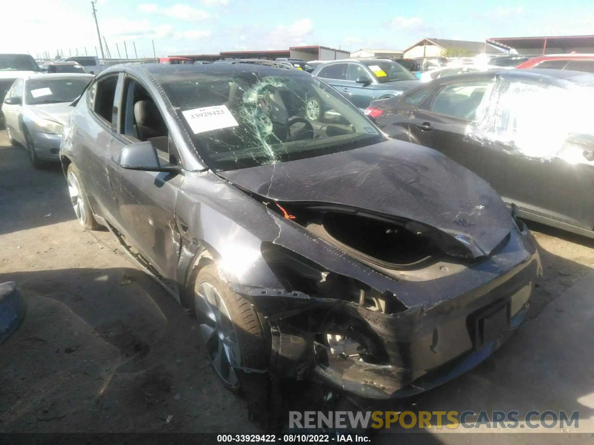 1 Photograph of a damaged car 5YJYGDEE7LF033884 TESLA MODEL Y 2020