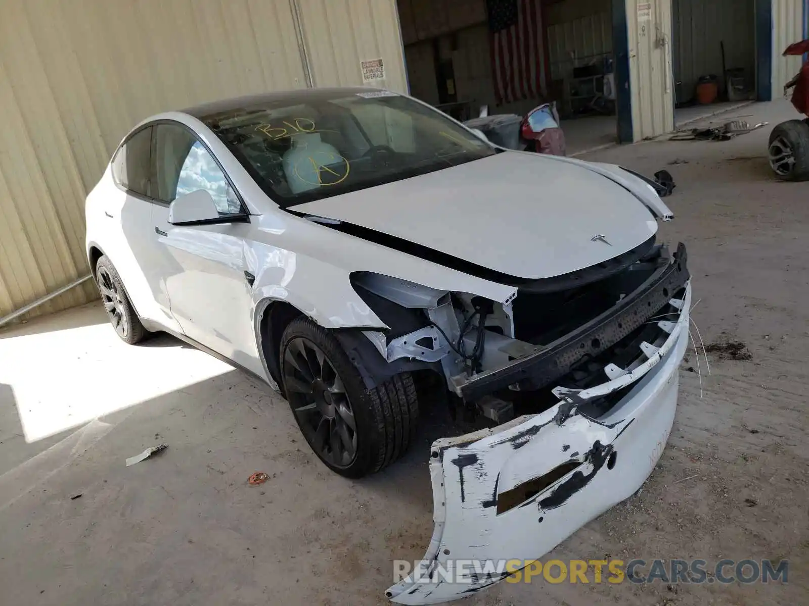 1 Photograph of a damaged car 5YJYGDEE7LF034243 TESLA MODEL Y 2020