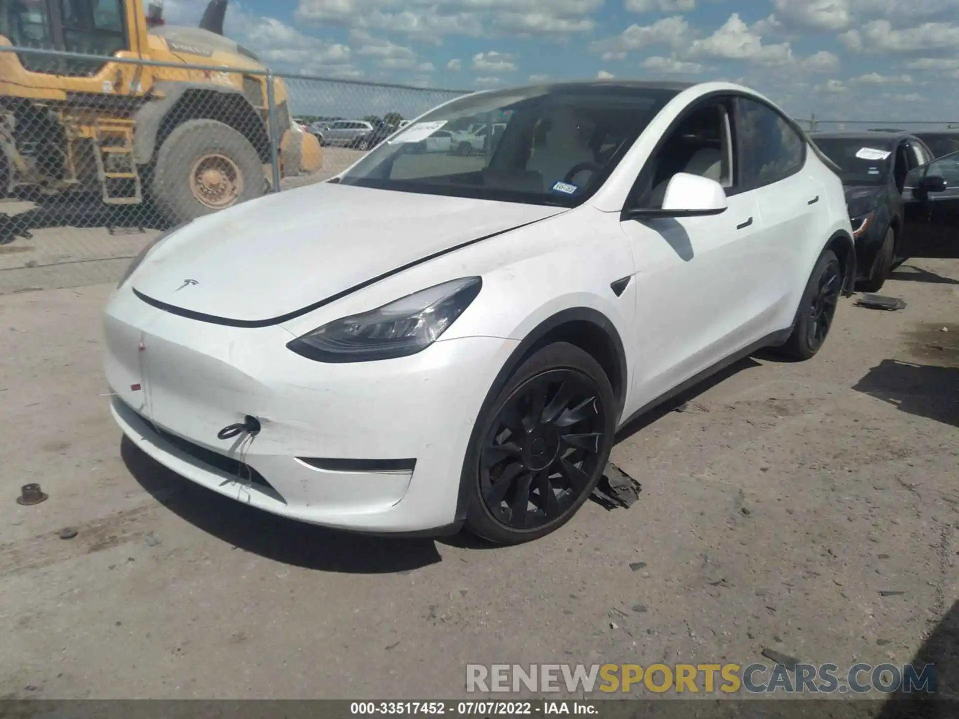 2 Photograph of a damaged car 5YJYGDEE7LF036221 TESLA MODEL Y 2020