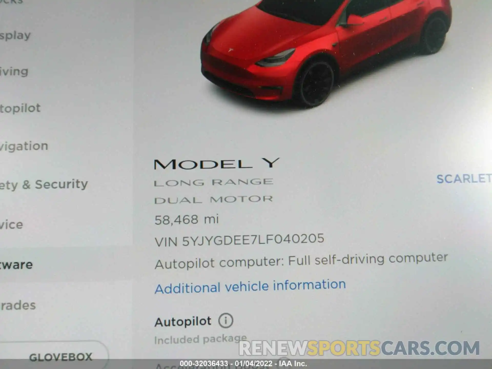 7 Photograph of a damaged car 5YJYGDEE7LF040205 TESLA MODEL Y 2020