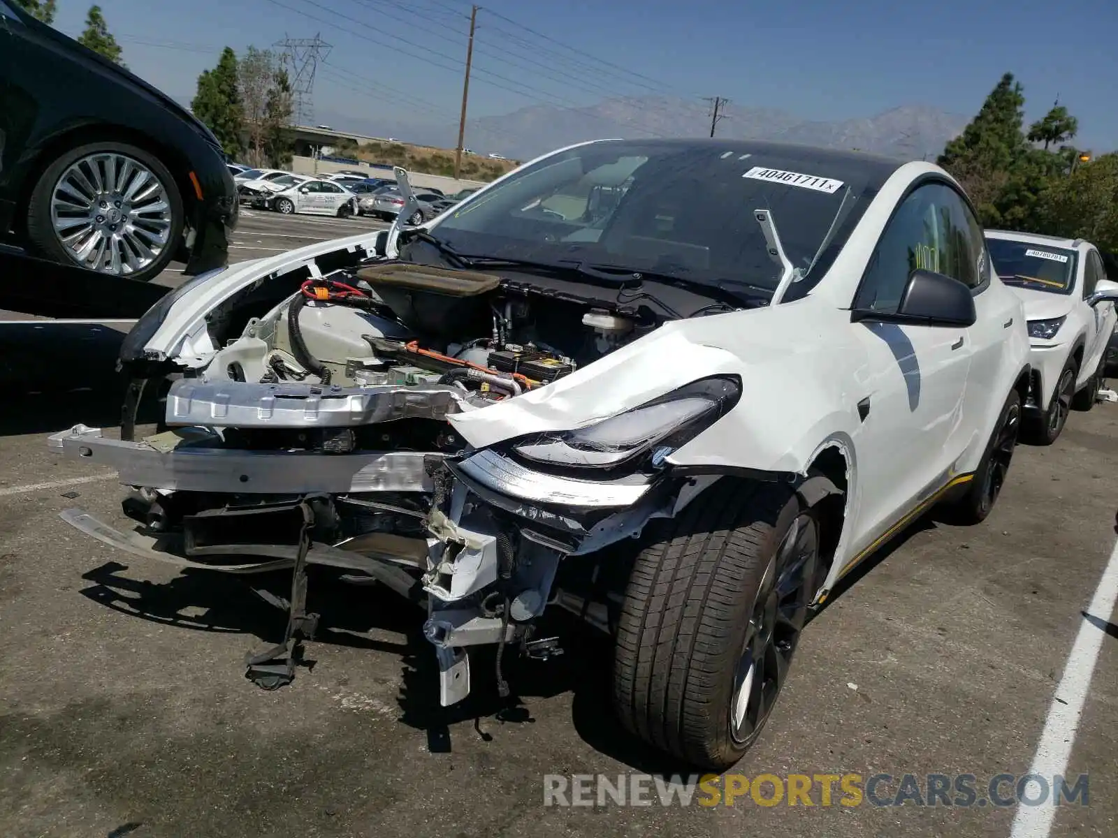 2 Photograph of a damaged car 5YJYGDEE7LF041788 TESLA MODEL Y 2020