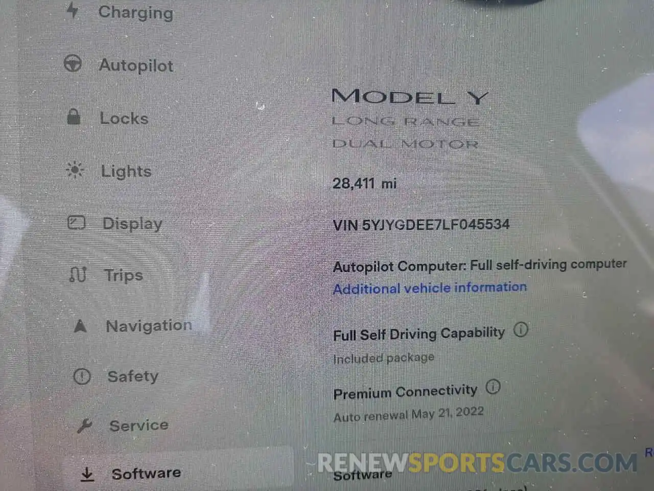 8 Фотография поврежденного автомобиля 5YJYGDEE7LF045534 TESLA MODEL Y 2020