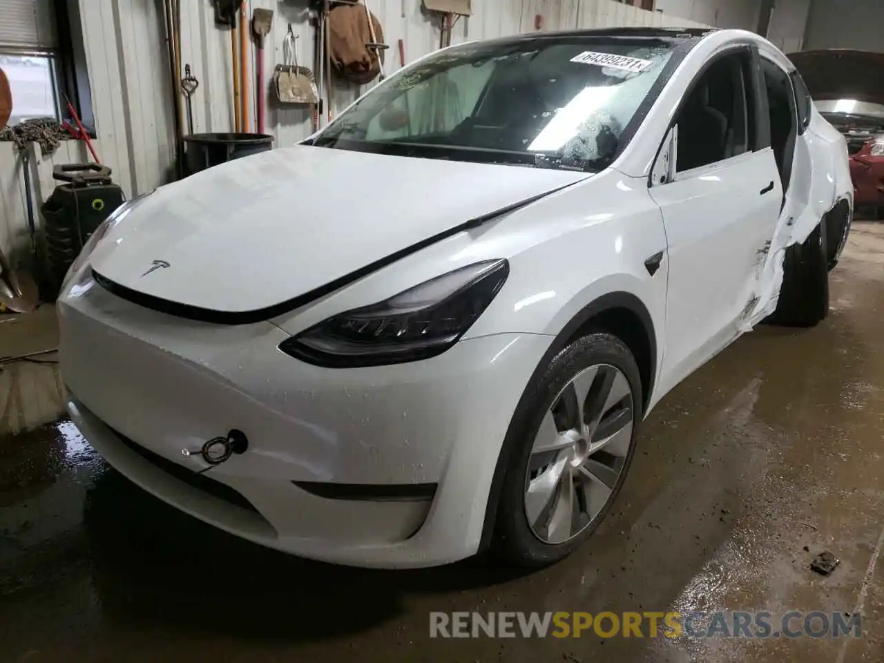 2 Photograph of a damaged car 5YJYGDEE7LF047199 TESLA MODEL Y 2020