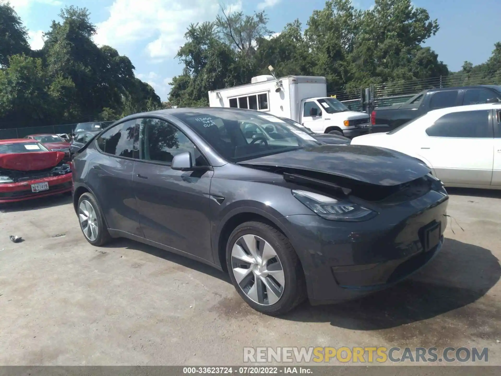 1 Photograph of a damaged car 5YJYGDEE7LF048014 TESLA MODEL Y 2020