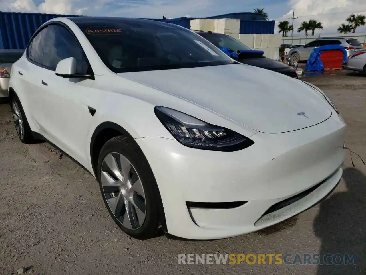 1 Photograph of a damaged car 5YJYGDEE7LF049857 TESLA MODEL Y 2020