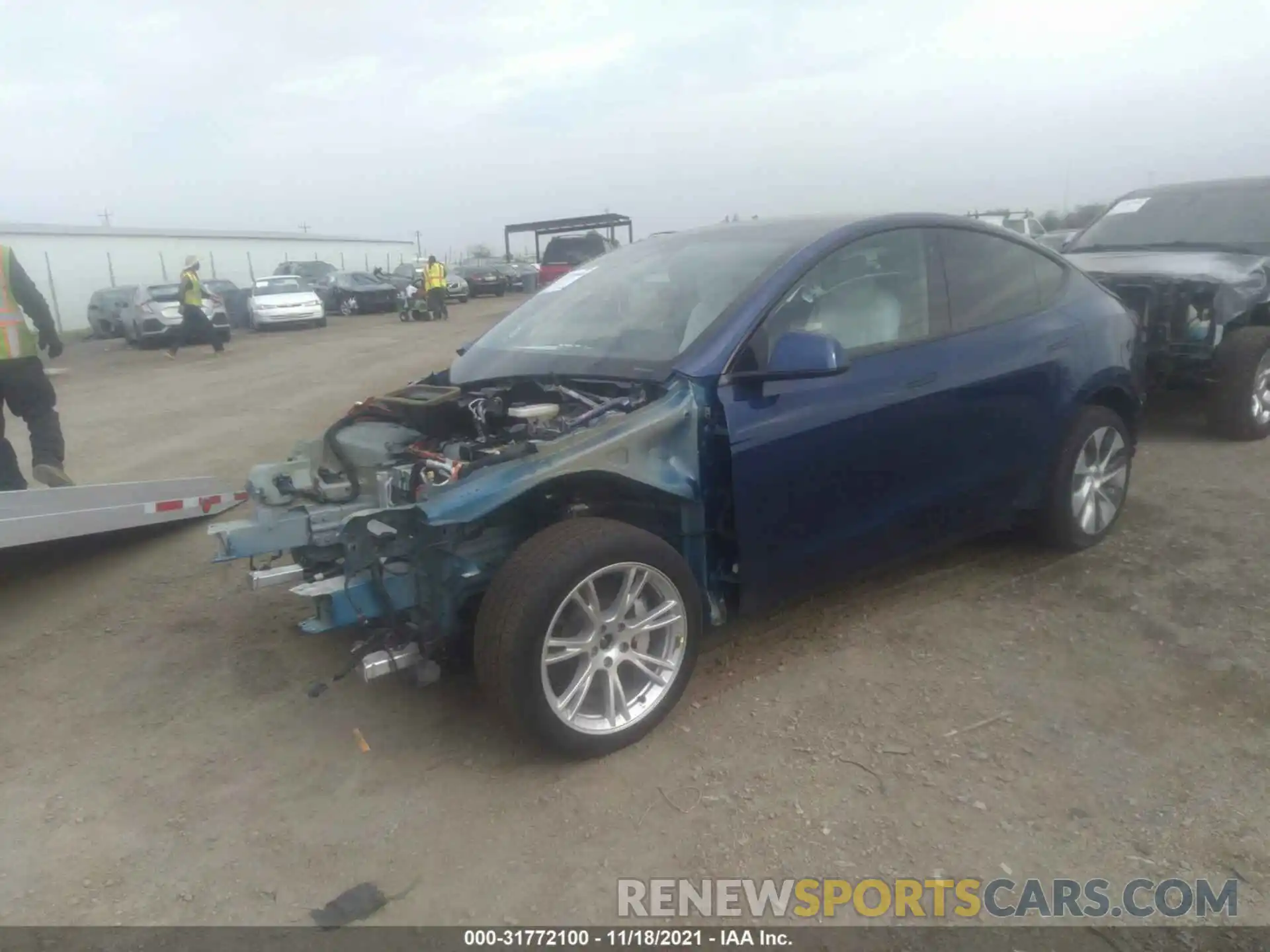 2 Photograph of a damaged car 5YJYGDEE7LF058719 TESLA MODEL Y 2020