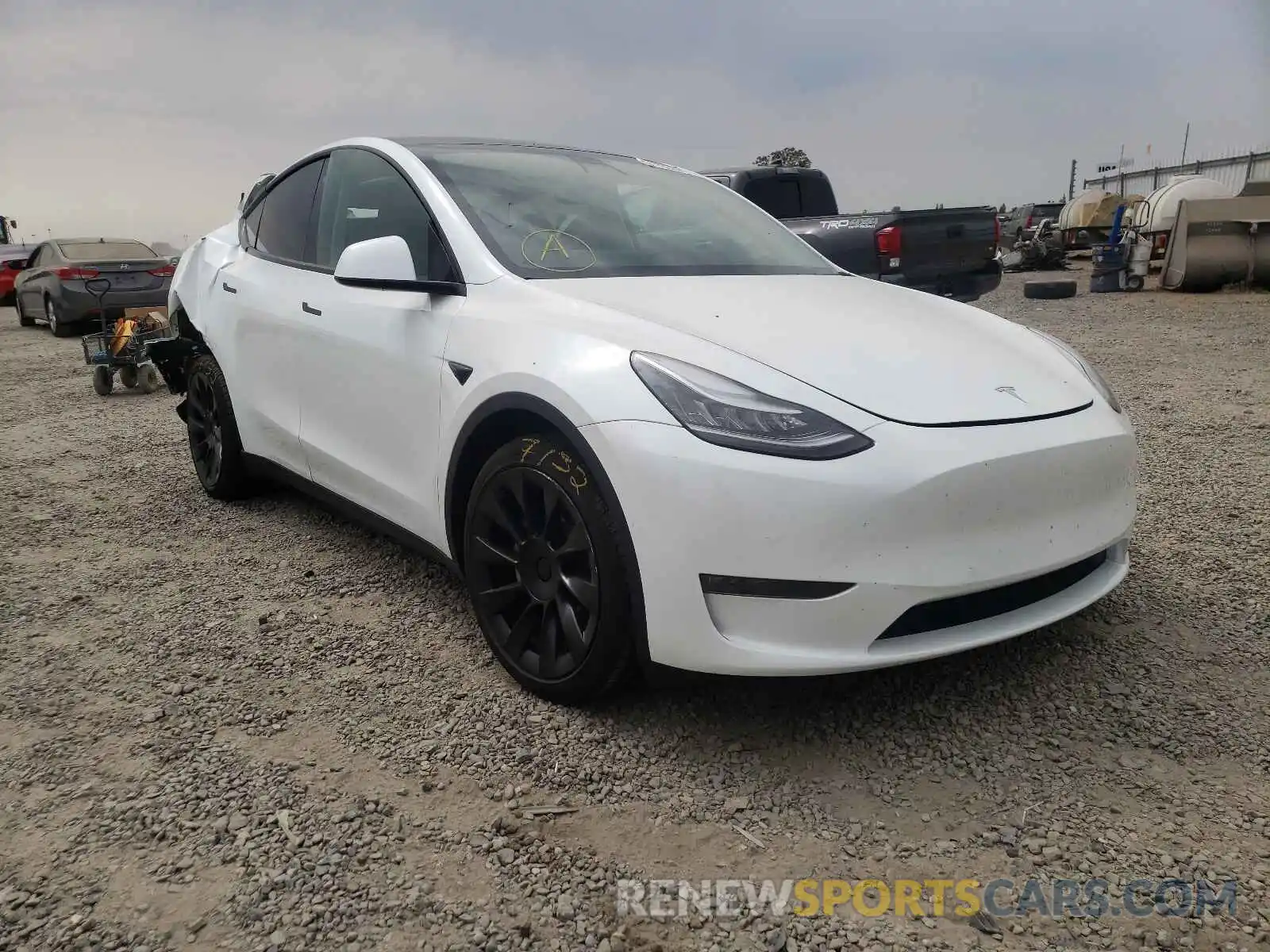 1 Photograph of a damaged car 5YJYGDEE8LF008606 TESLA MODEL Y 2020