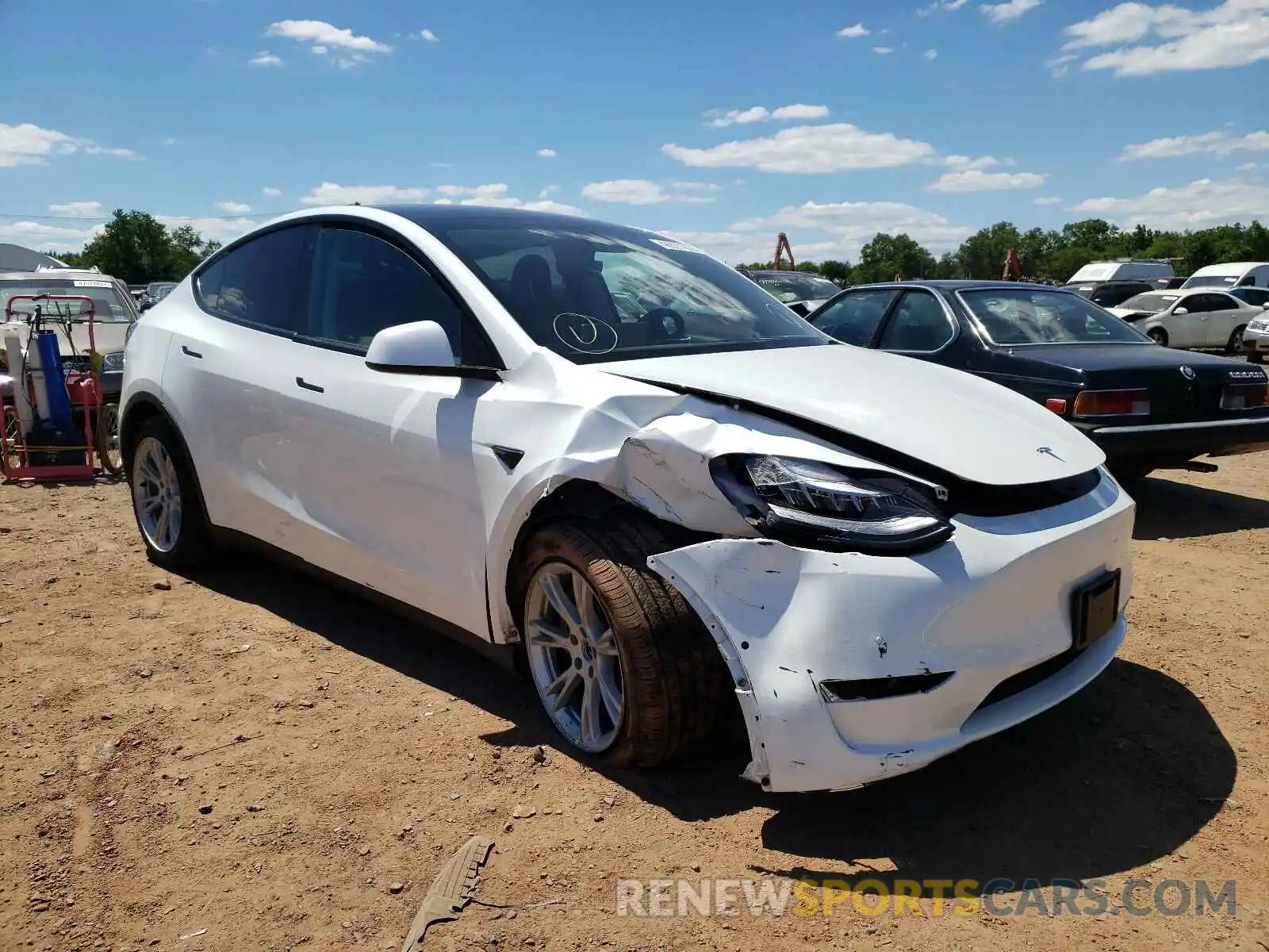 1 Photograph of a damaged car 5YJYGDEE8LF010159 TESLA MODEL Y 2020