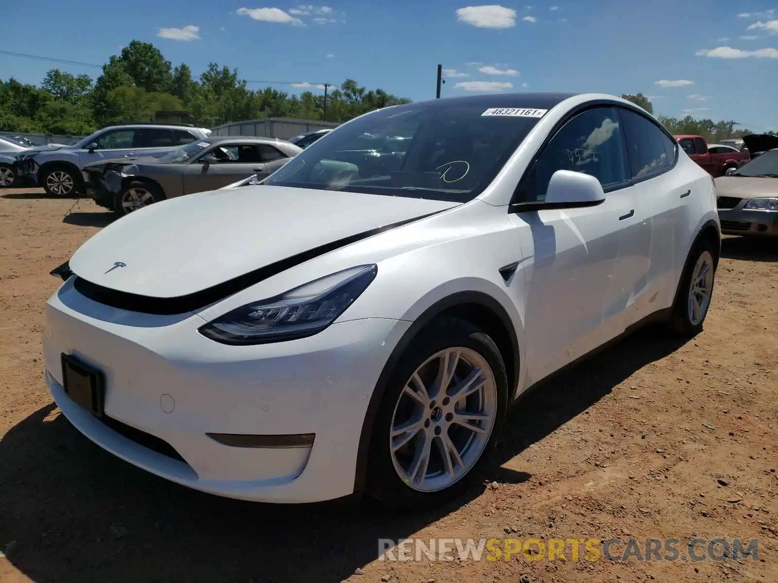 2 Photograph of a damaged car 5YJYGDEE8LF010159 TESLA MODEL Y 2020