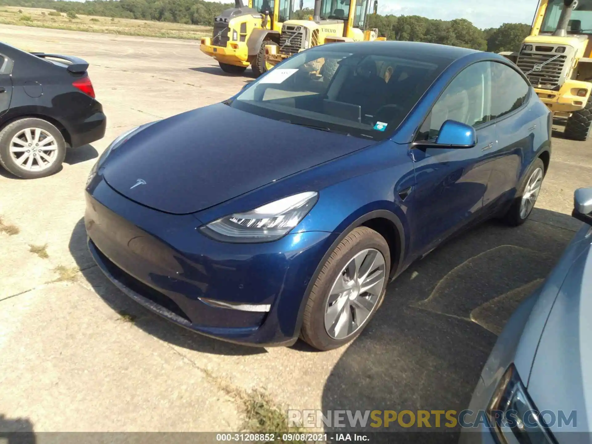 2 Photograph of a damaged car 5YJYGDEE8LF010842 TESLA MODEL Y 2020