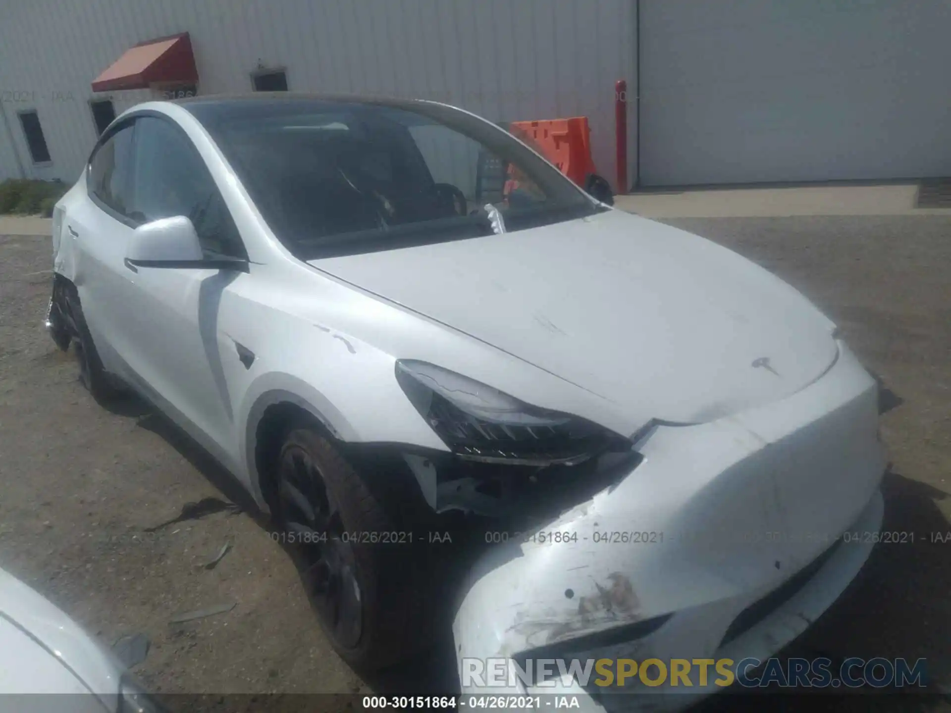 1 Photograph of a damaged car 5YJYGDEE8LF011246 TESLA MODEL Y 2020