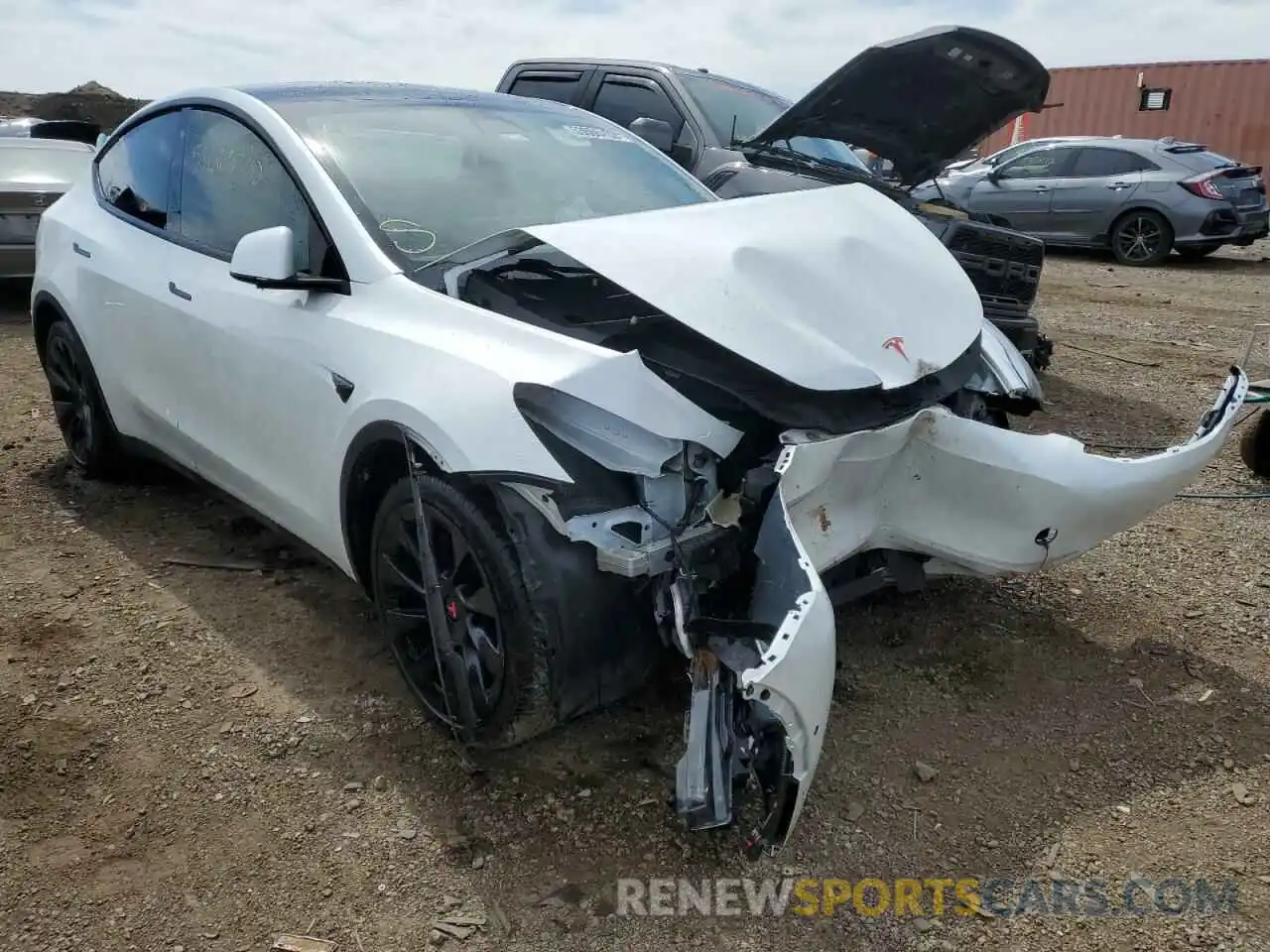 1 Photograph of a damaged car 5YJYGDEE8LF011909 TESLA MODEL Y 2020