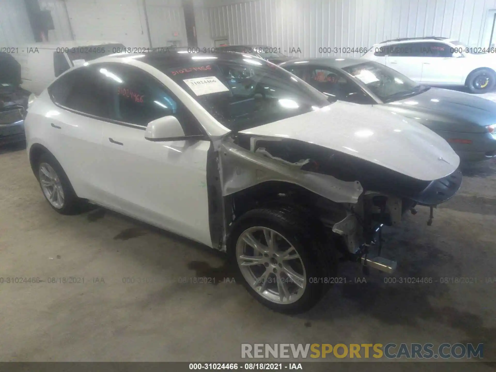 1 Photograph of a damaged car 5YJYGDEE8LF013496 TESLA MODEL Y 2020