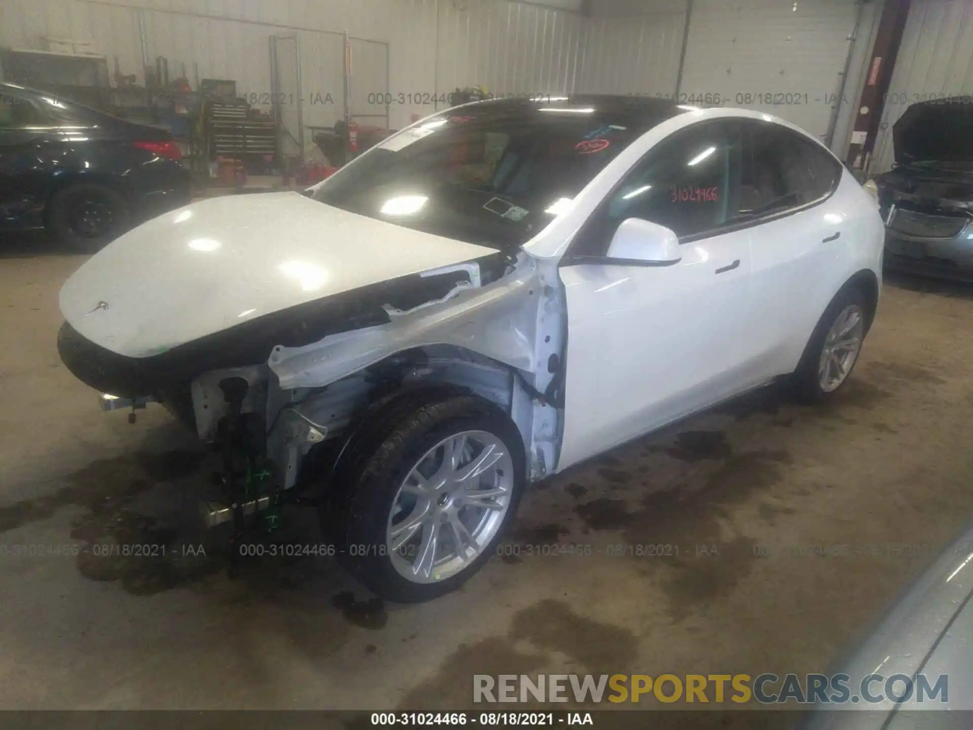 2 Photograph of a damaged car 5YJYGDEE8LF013496 TESLA MODEL Y 2020