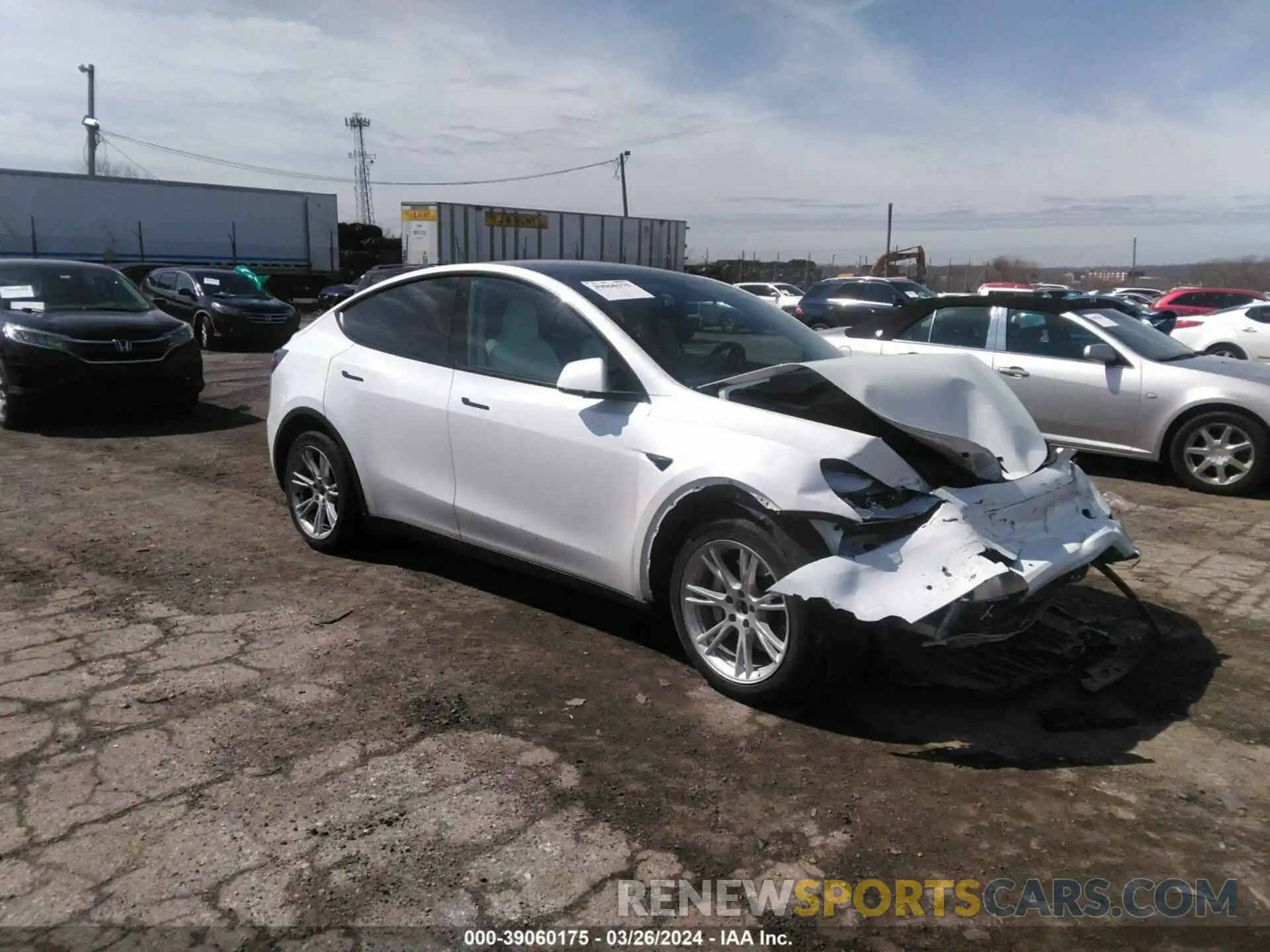 1 Photograph of a damaged car 5YJYGDEE8LF020321 TESLA MODEL Y 2020