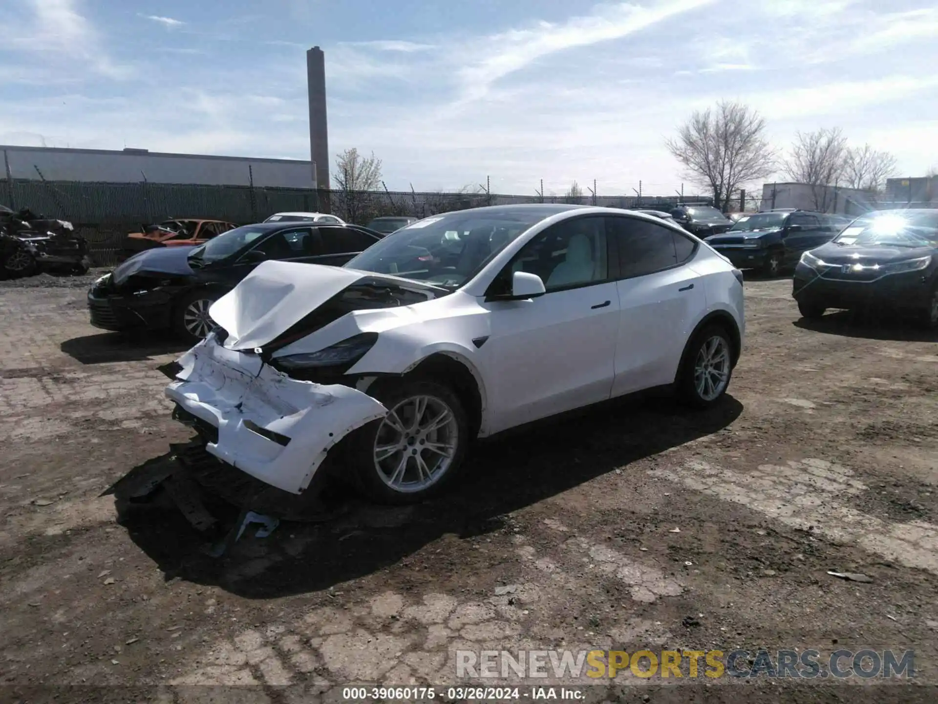 2 Photograph of a damaged car 5YJYGDEE8LF020321 TESLA MODEL Y 2020