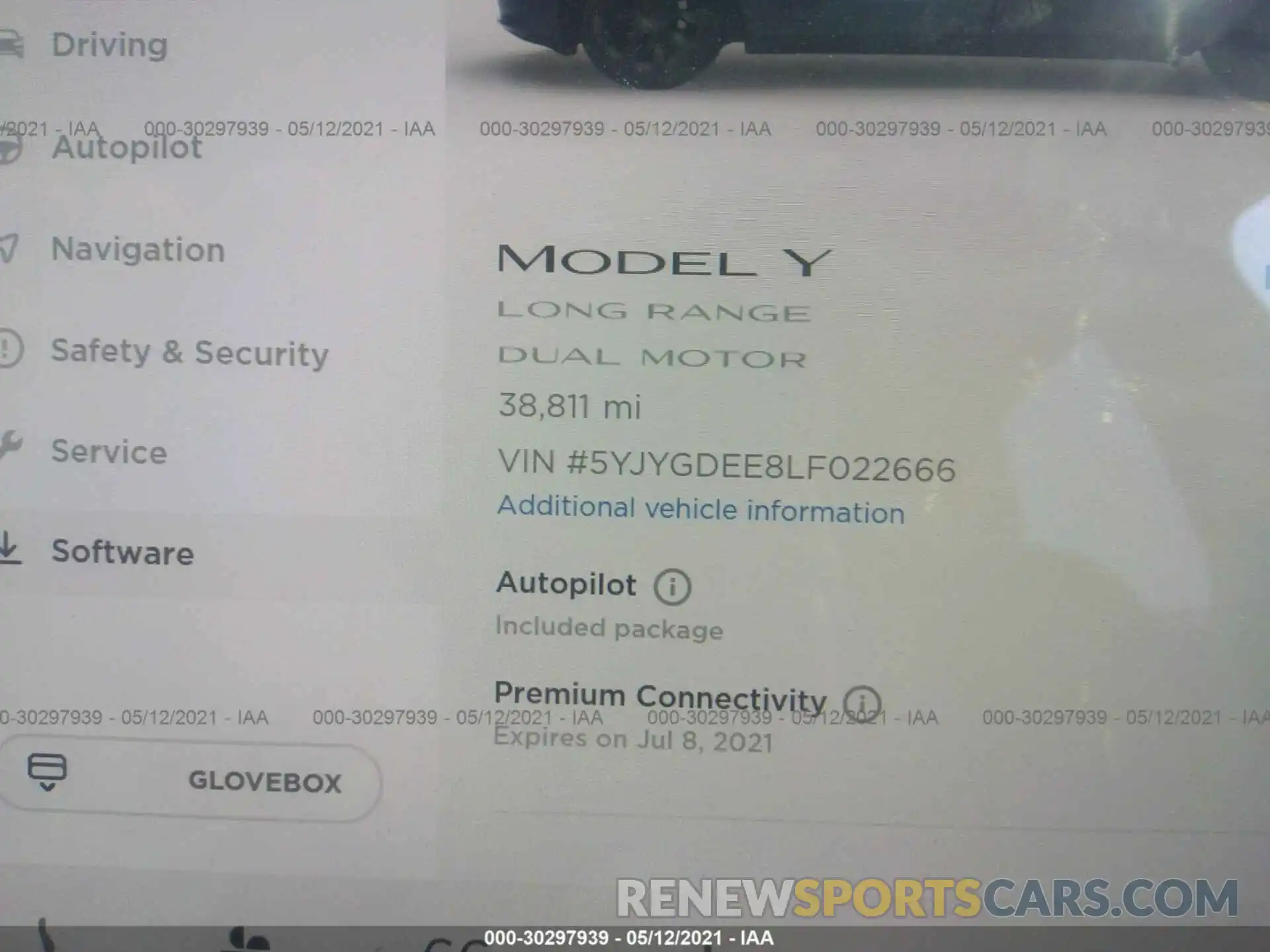 7 Фотография поврежденного автомобиля 5YJYGDEE8LF022666 TESLA MODEL Y 2020