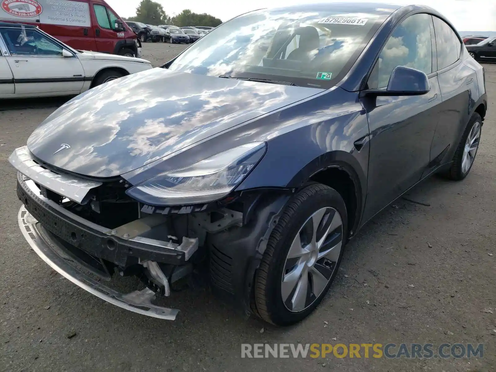 2 Photograph of a damaged car 5YJYGDEE8LF030055 TESLA MODEL Y 2020