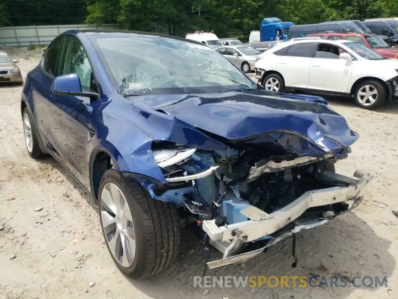 1 Photograph of a damaged car 5YJYGDEE8LF031139 TESLA MODEL Y 2020