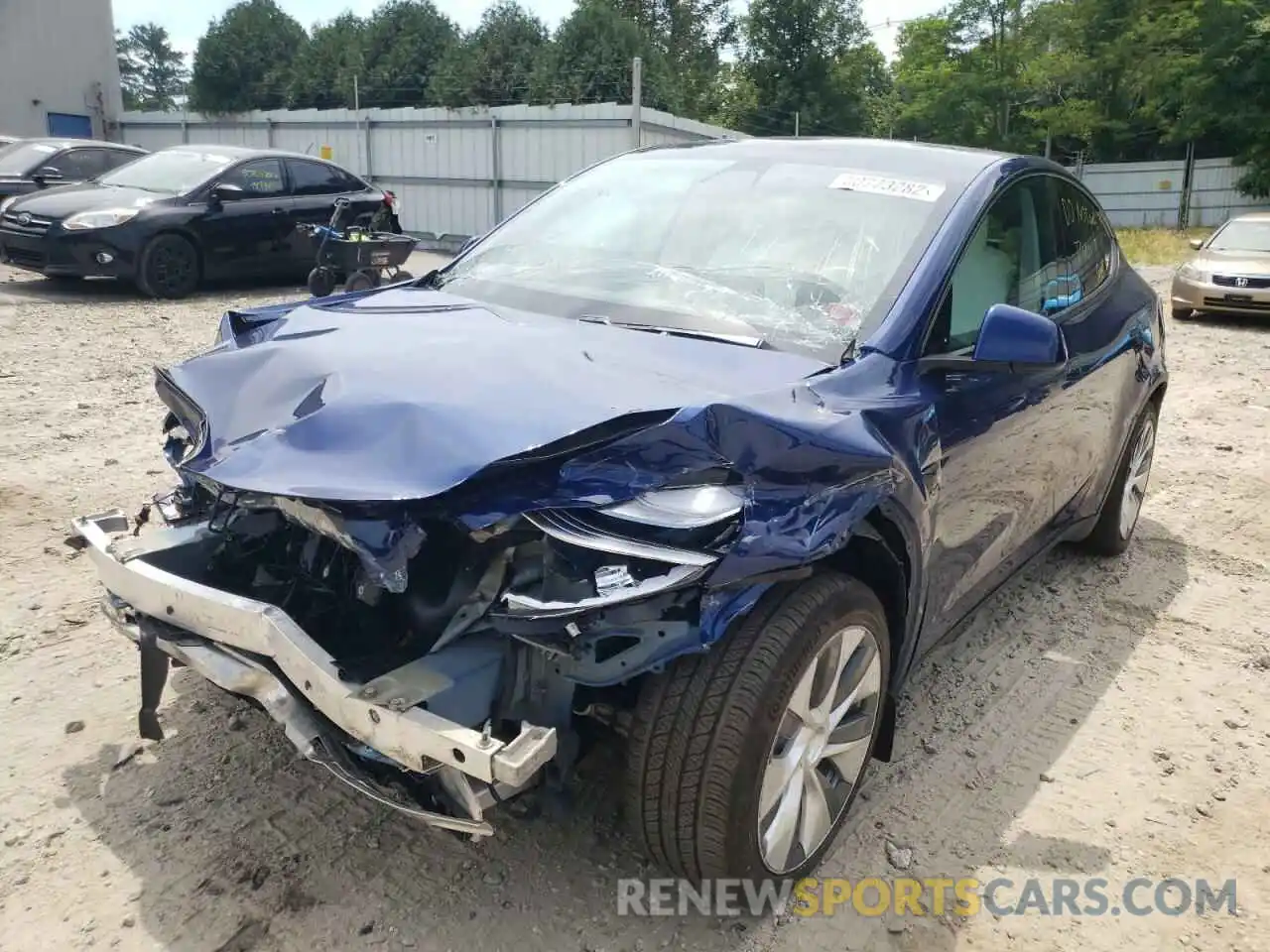 2 Photograph of a damaged car 5YJYGDEE8LF031139 TESLA MODEL Y 2020